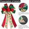 Large Christmas Wreath Bows, Christmas Words Velvet Ribbon Bows for Wreaths, Large Tree Topper Bows for Christmas Home Garden Indoor Outdoor Party Decoration Wreath Ornament Supplies
